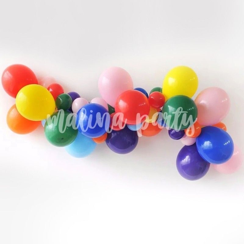 Набор воздушных шаров с гелием и каркасная цифра Макарунс