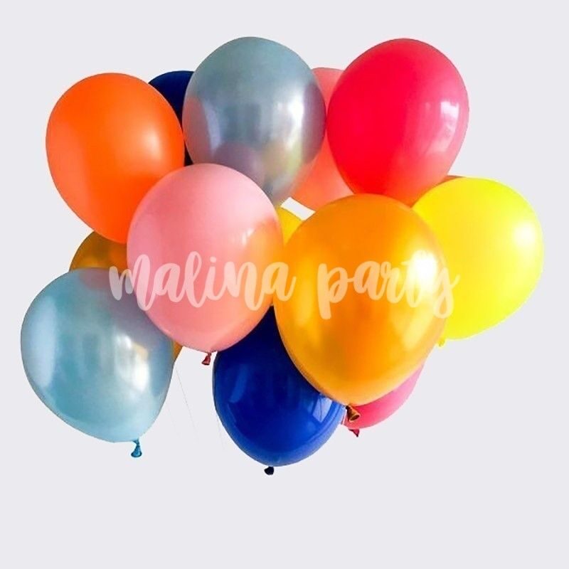 Букет воздушных шаров с гелием Серебро и тиффани