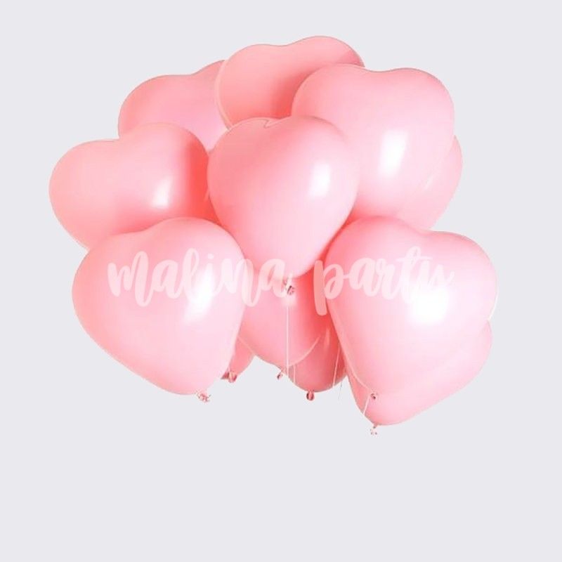 Воздушный шар латексное сердце розовое