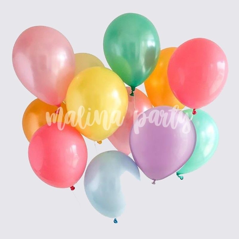 Букет воздушных шаров с гелием Мухомор и пастель