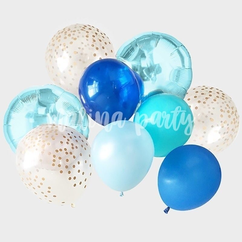Букет воздушных шаров с гелием Сфера и хром