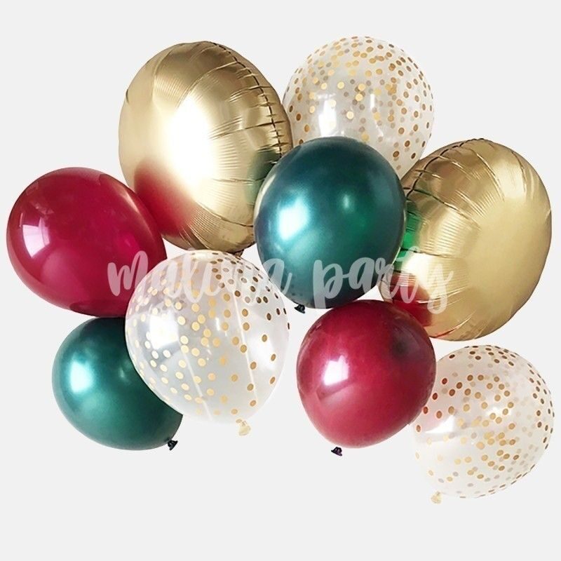 Букет гелиевых воздушных шаров с конфетти №18