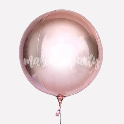 Воздушный шар сфера 3D розовое золото 41 см