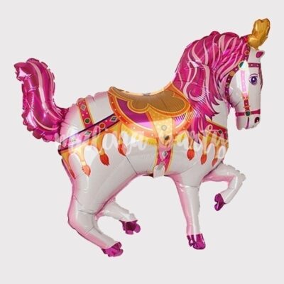 Шар лошадь цирковая розовая