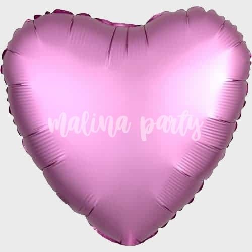 Воздушный шар сердце 60 см розовый пион