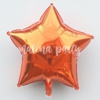Воздушный шар звезда оранжевый
