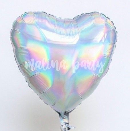 Воздушный шар сердце лиловый с надписью