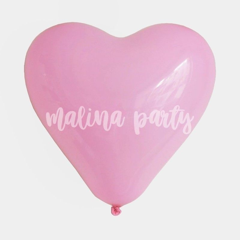 Воздушный шар латексное сердце розовое