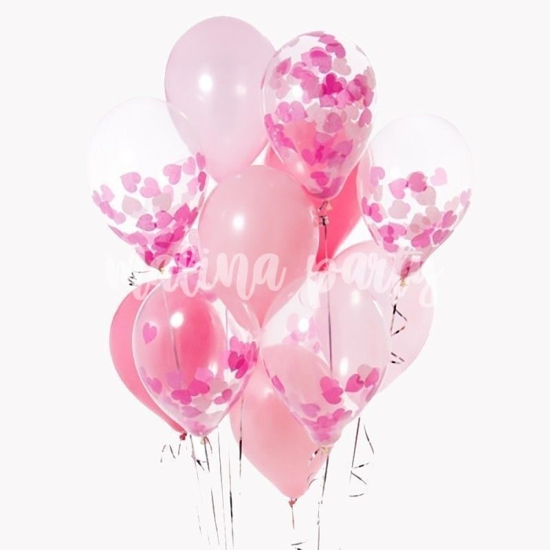 Букет воздушных шаров с гелием черные агаты и розовое золото