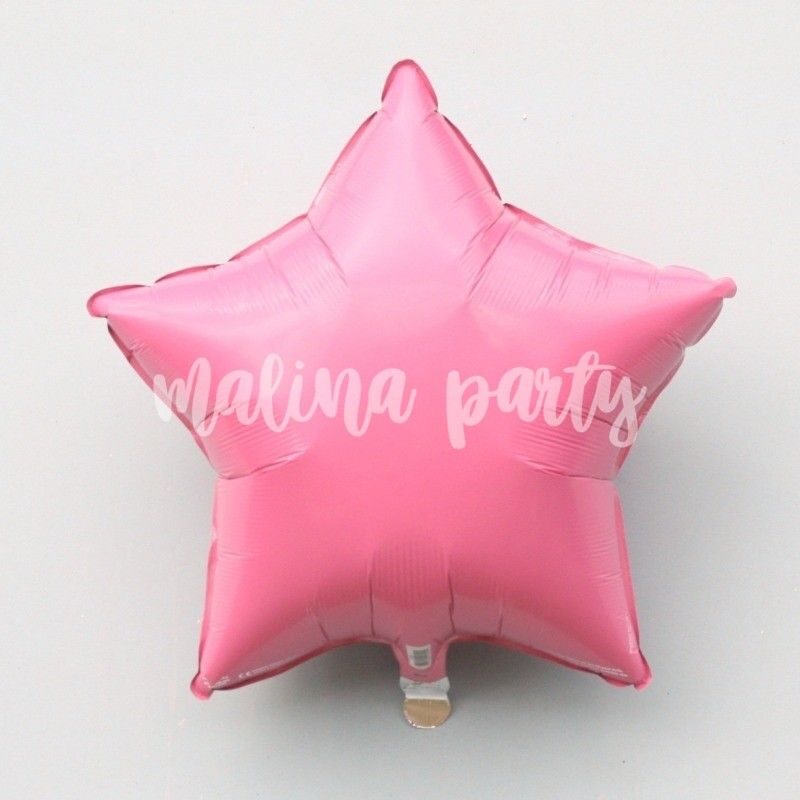 Воздушный шар звезда розовый градиент