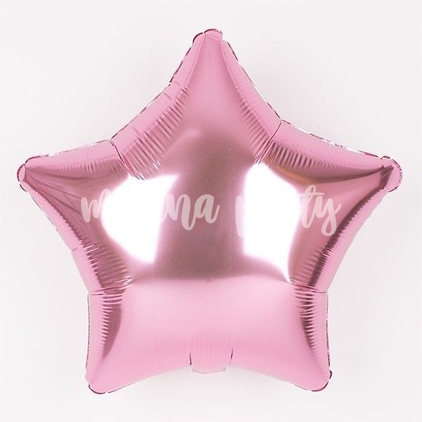 Воздушный шар звезда розовый голографический