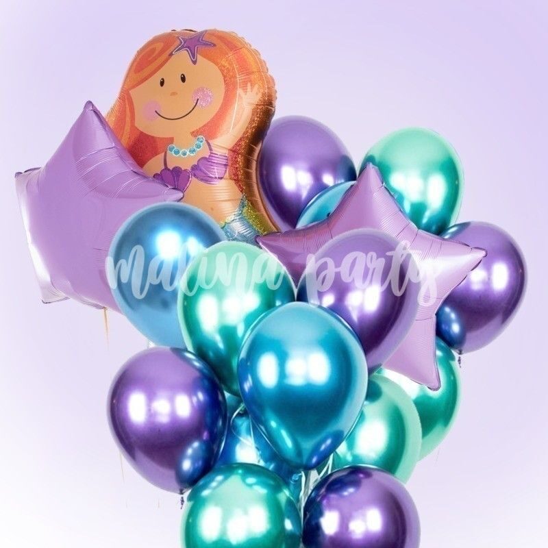 Букет воздушных шаров с гелием Леденцы цветные