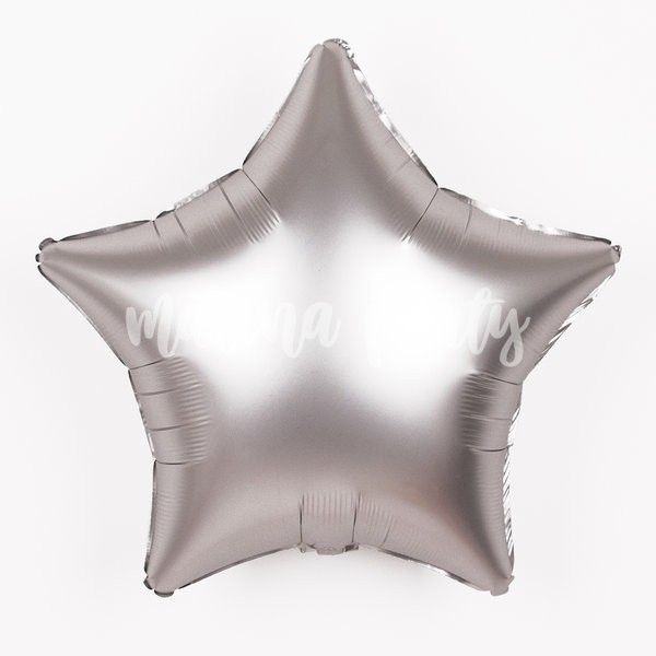 Воздушный шар звезда серебро голографический
