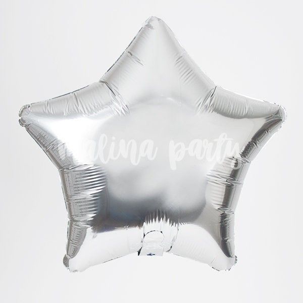 Воздушный шар надпись С новым годом серебро