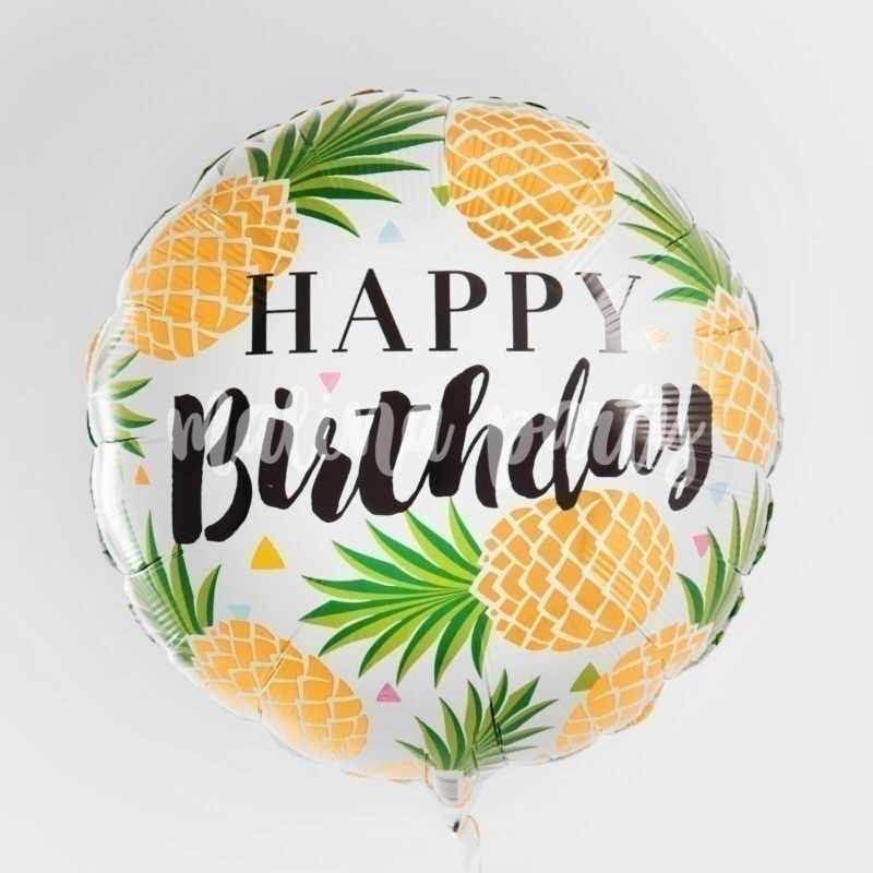Воздушный шар круг Смайлы пастель Happy birthday
