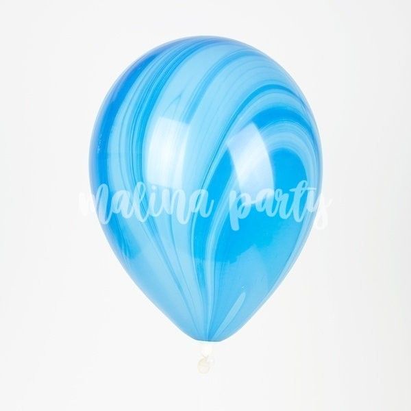 Набор воздушных шаров с гелием Мишка, голубой и хром