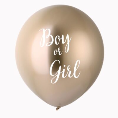 Воздушный шар 60 см Золото хром Boy or Girl