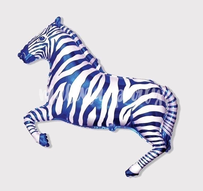 Шар синяя зебра