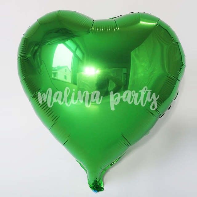 Воздушный шар сердце зеленый