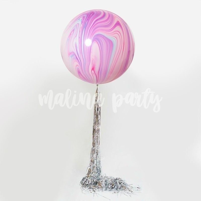 Букет воздушных шаров с гелием Розовый и золото с цифрой на день рождения
