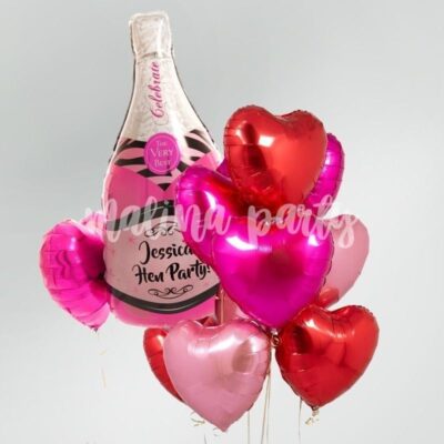 Букет воздушных шаров розовое шампанское