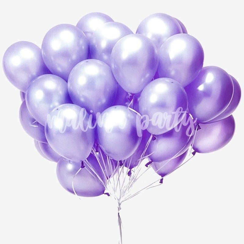 Облако воздушных шаров фиолетовый металлик
