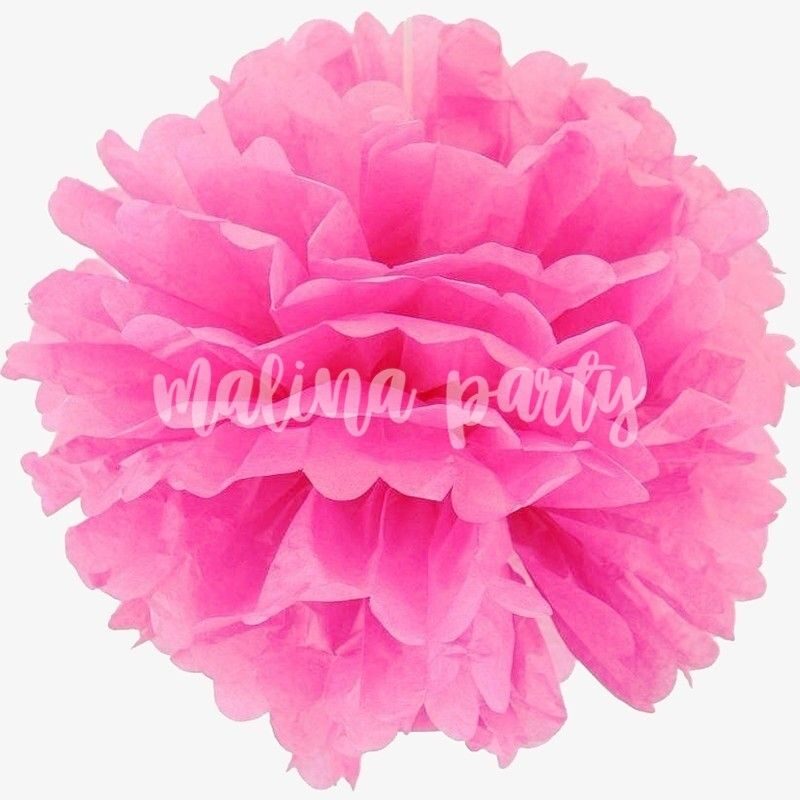 Бумажный шар соты 30 см ярко-розовый