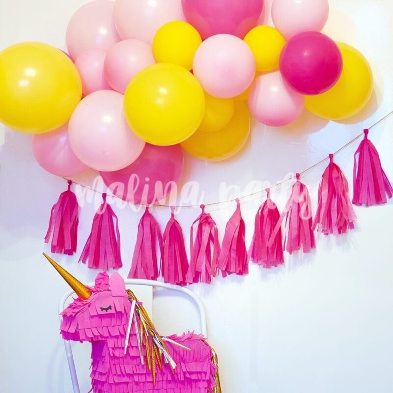 Воздушный шар надпись Happy birthday розовый