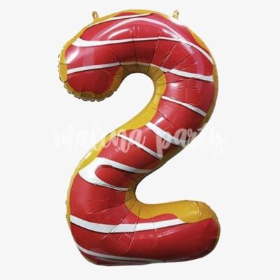 Воздушный шар цифра пончик 2
