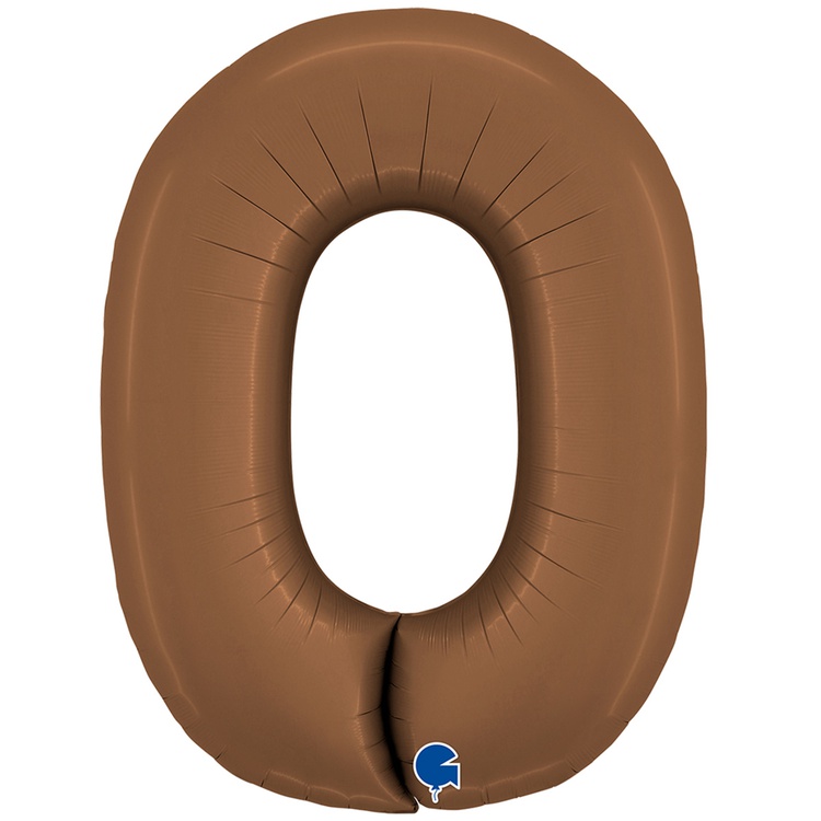 Воздушный шар цифра 0 шоколад Воздушный шар цифра 0 шоколад