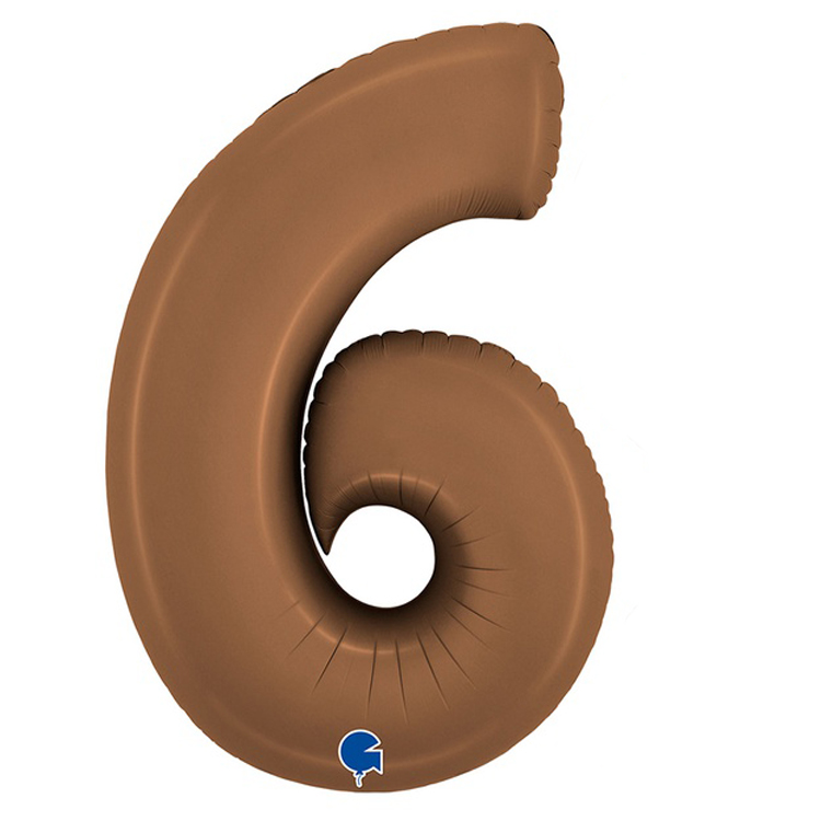 Воздушный шар цифра 6 шоколад Воздушный шар цифра 6 шоколад