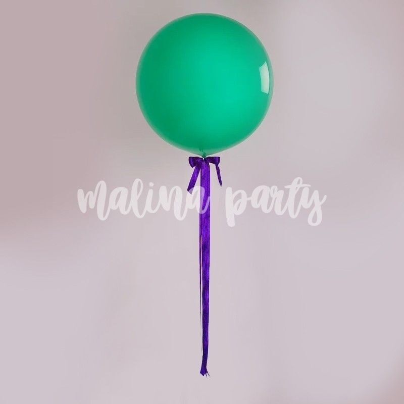 Большой воздушный шар зеленый с атласной летной