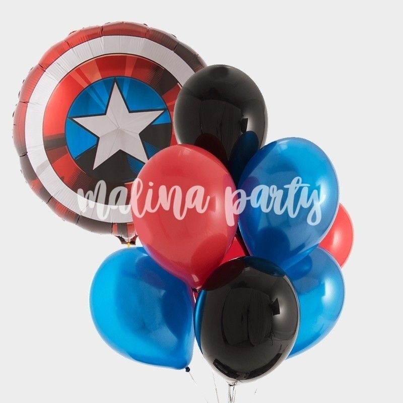 Букет воздушных шаров Капитан Америка