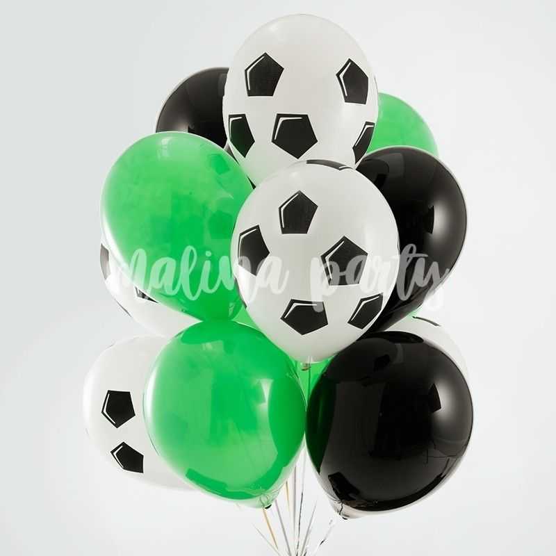 Букет воздушных шаров с гелием футбольный мяч