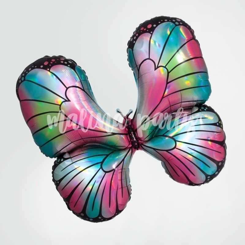 Воздушный шар бабочка голографическая