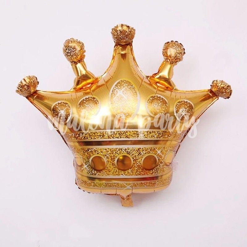 Воздушный шар корона золотая