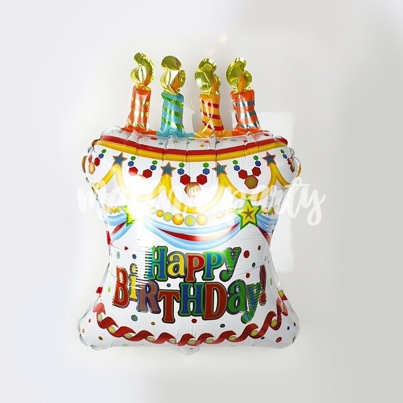 Воздушный шар торт со свечками С днем рождения