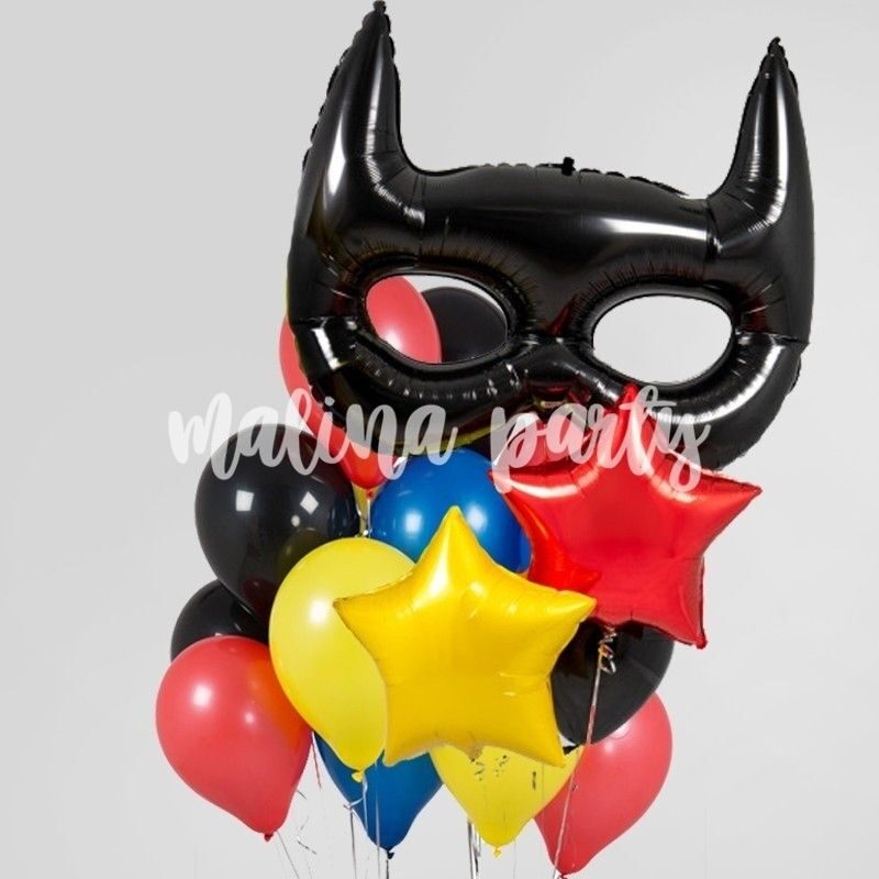 Букет воздушных шаров с гелием Супергерои с маской