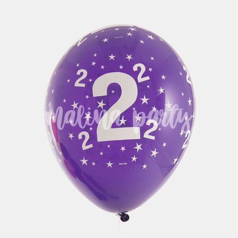 Воздушные шары с цифрами букет из 12 штук на день рождения