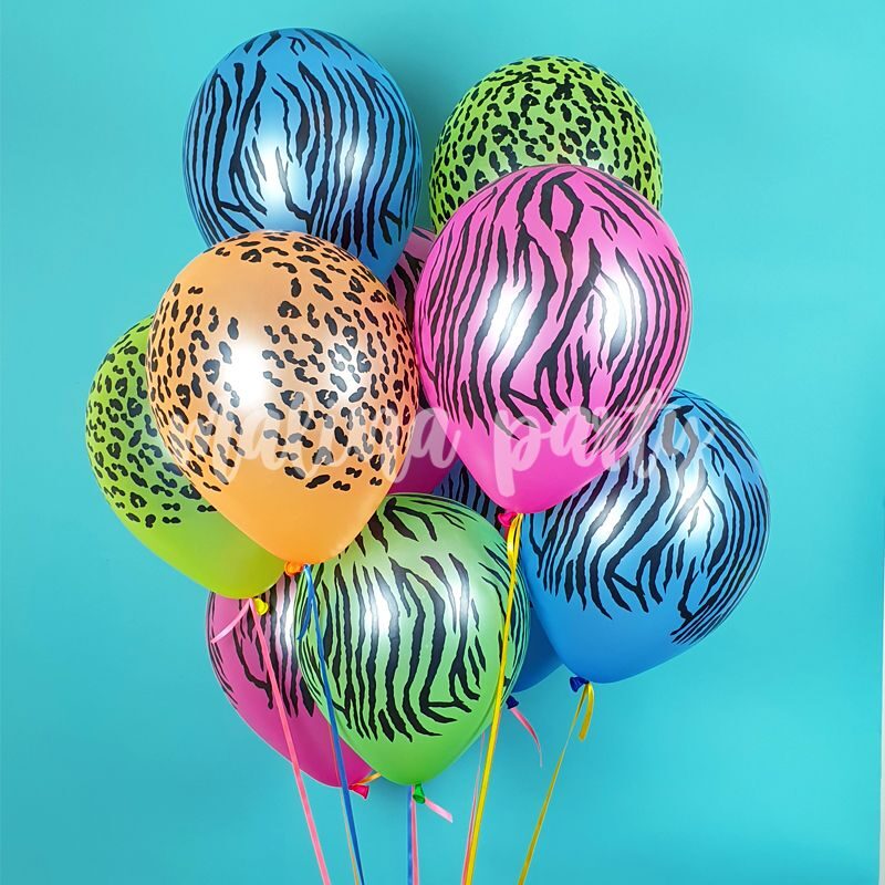 Воздушные шары Панда цветное ассорти 12 штук