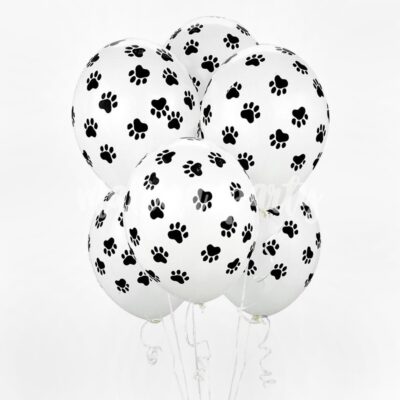 Букет воздушных шаров белых с конфетти