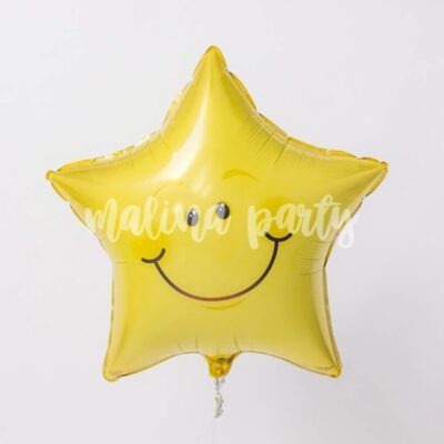 Воздушный шар звезда с улыбкой