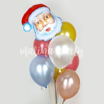 Букет воздушных шаров Санта Клаус