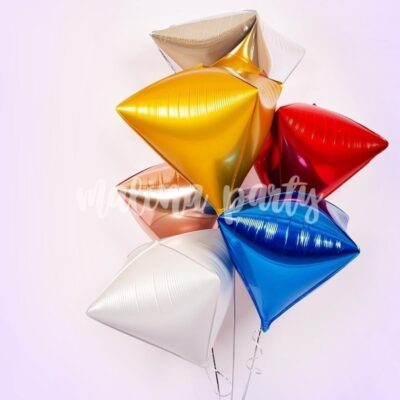 Воздушный шар алмаз цветной 60 см 1 штука