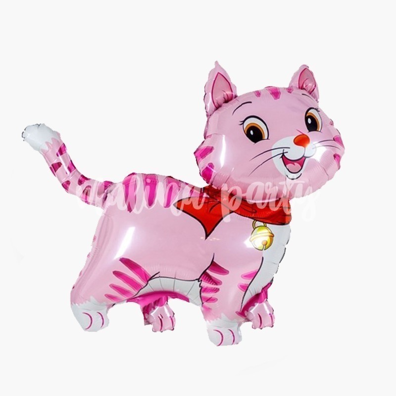 Воздушный шар котенок розовый