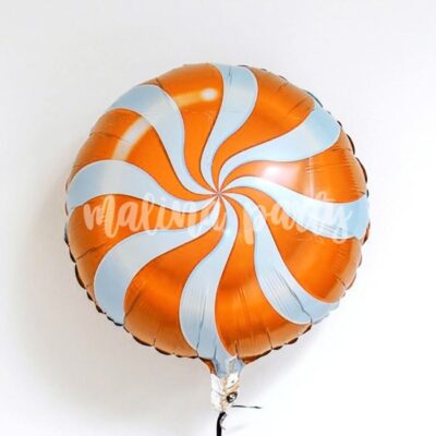 Воздушный шар леденец оранжевый