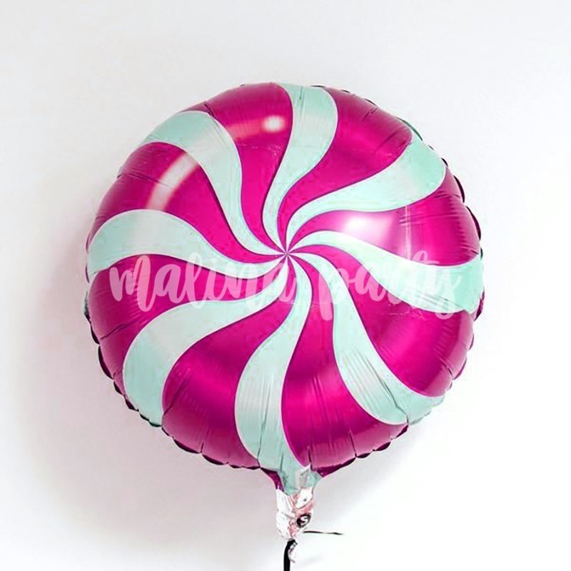 Воздушный шар леденец розовый