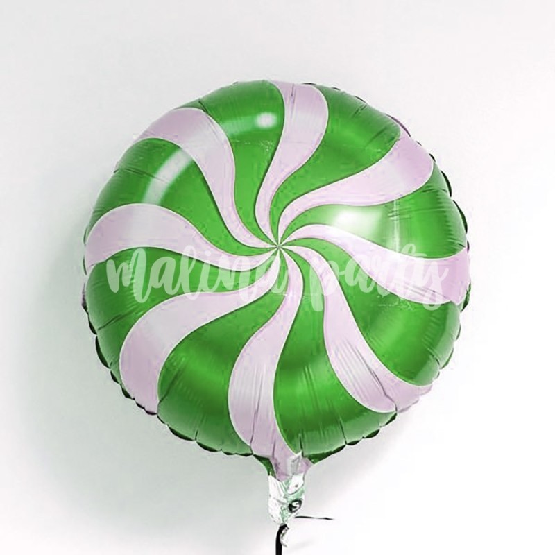 Воздушный шар леденец зеленый