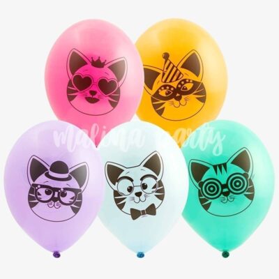 Воздушные шары котики 10 штук