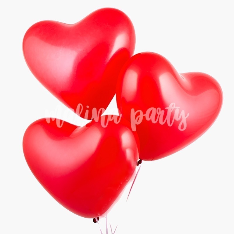 Воздушный шар латексное сердце красное